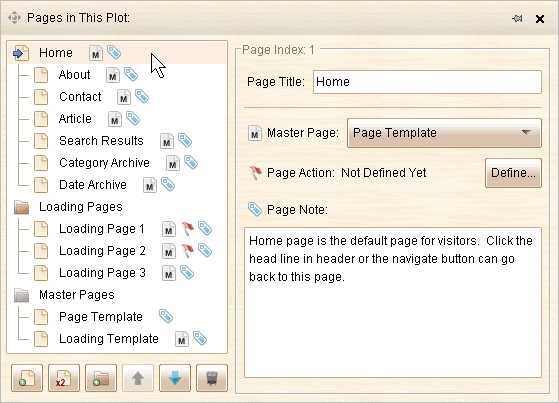 Page Management in ForeUI
