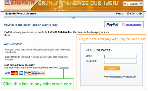 PayPal Checkout Step 1