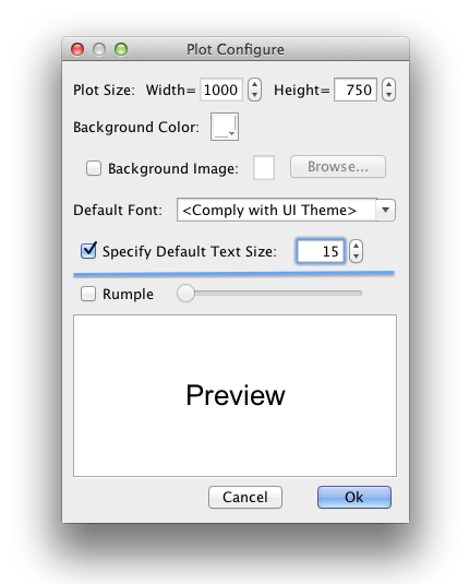 Set default text size