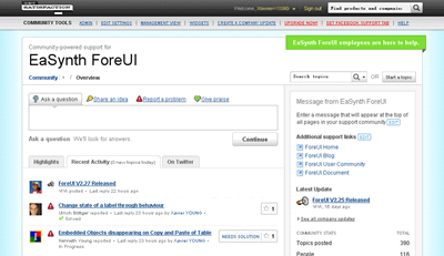 ForeUI Support Forum